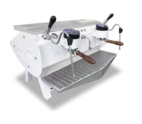 6.8Kw Εμπορική ημιαυτόματη μηχανή καφέ Espresso διπλής ομάδας με τριπλή λέβητα
