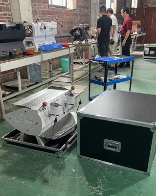 6.8Kw Εμπορική ημιαυτόματη μηχανή καφέ Espresso διπλής ομάδας με τριπλή λέβητα